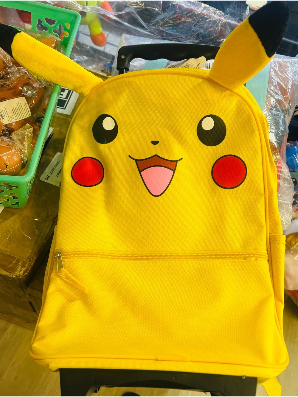 Kids Yellow Pikachu Face Backpack - Cute Character School Bag brand new.